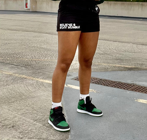 Jade Black Short Shorts